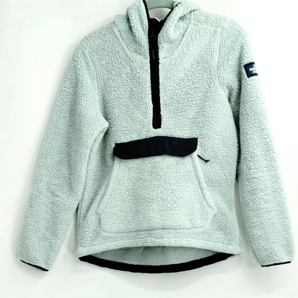 The North‎ Face Campshire Pullover Fleece Blue Hoodie - Picture 2 of 13